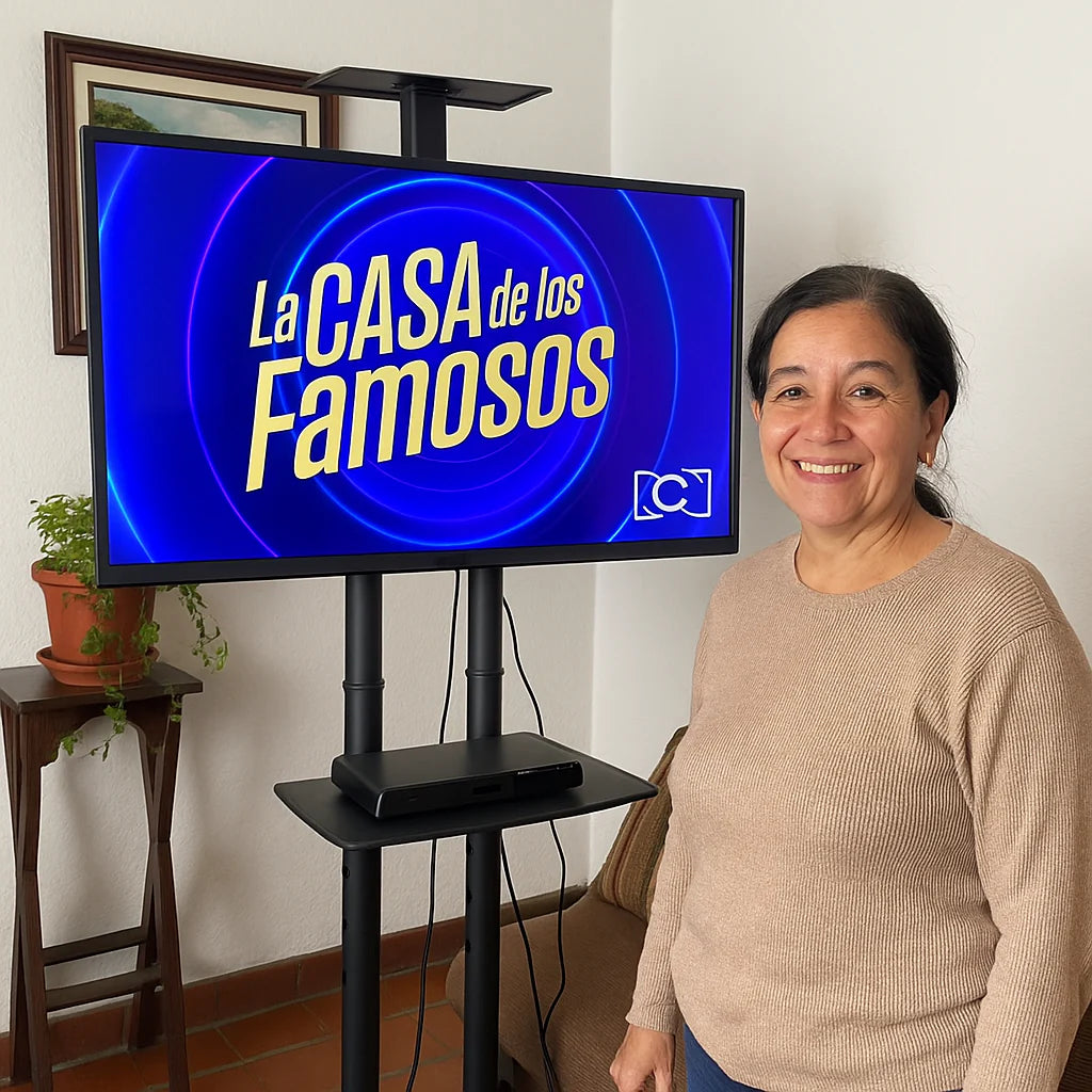 Soporte Móvil de Piso para TV 32’’–65’’ con Ruedas y Estante
