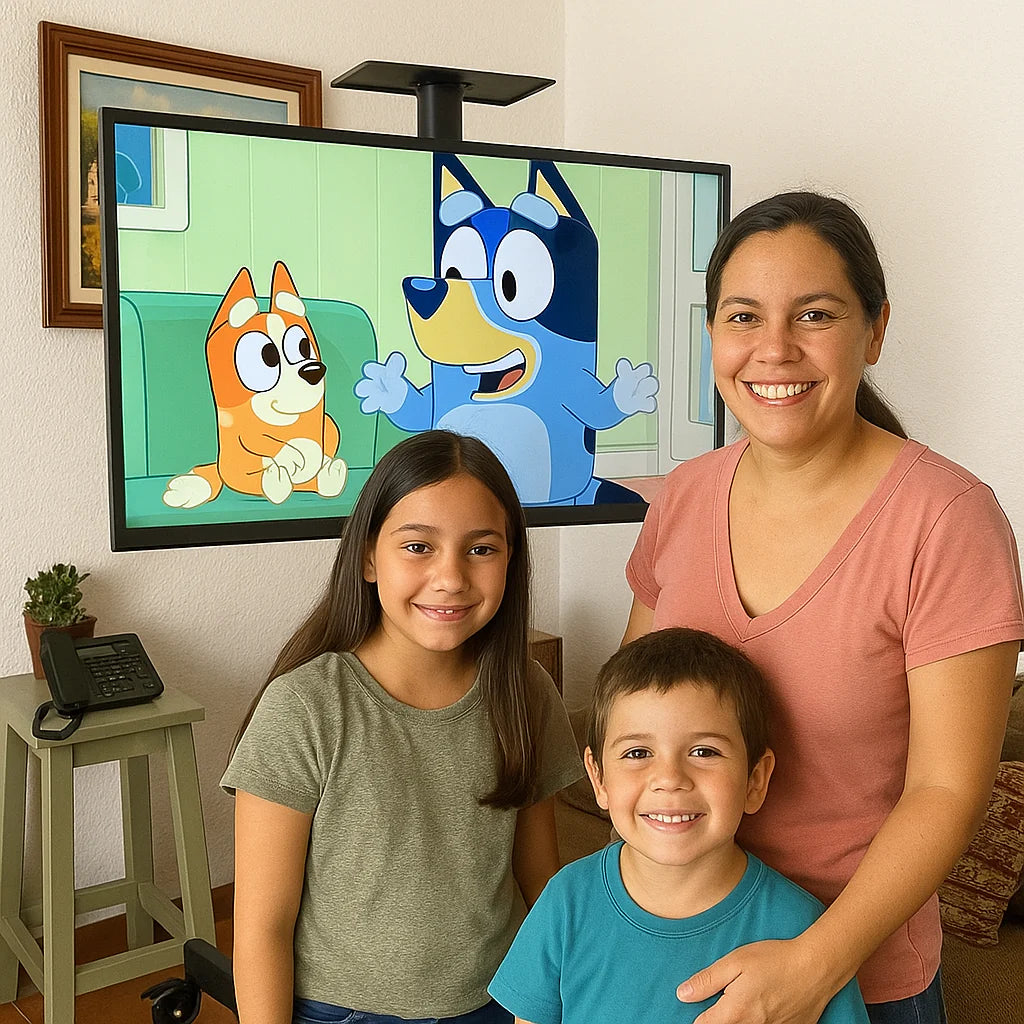 Soporte Móvil de Piso para TV 32’’–65’’ con Ruedas y Estante