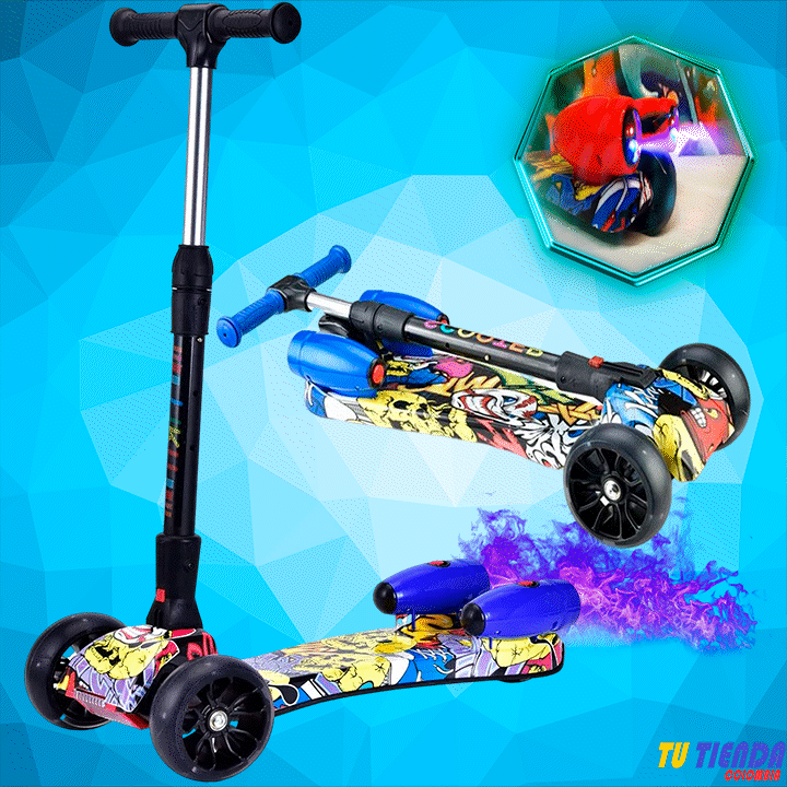 Monopatín plegable - Luces y sonido