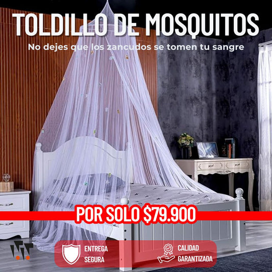 Toldillo de Mosquitos para Cama con Cúpula Colgante