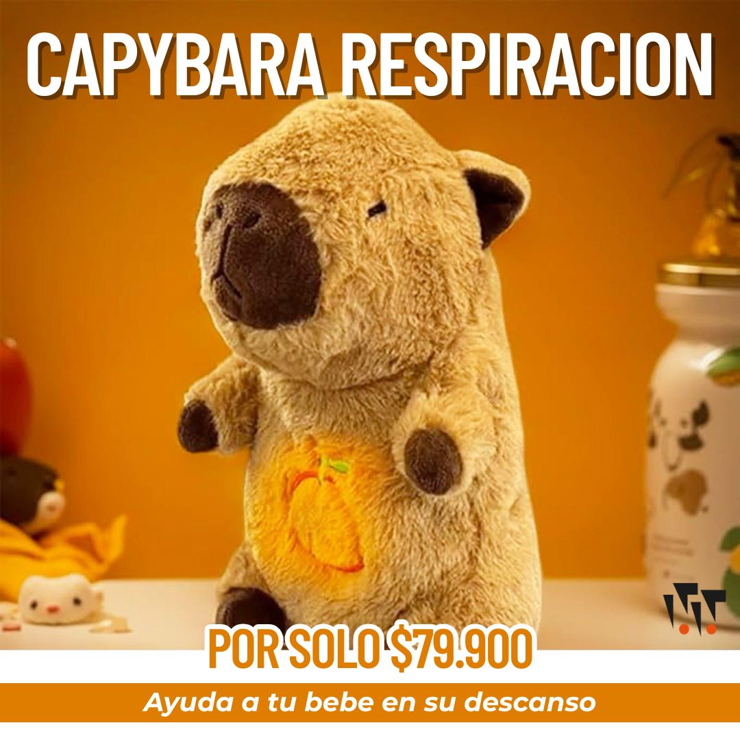 Capibara Interactivo DulceCapy – Respira, Ilumina y Relaja a tu Bebé