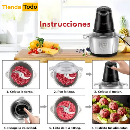 Picador de Carne y Alimentos 800w de 2 Litros