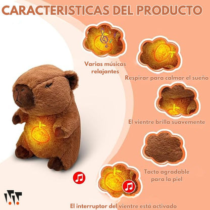 Capibara Interactivo DulceCapy – Respira, Ilumina y Relaja a tu Bebé