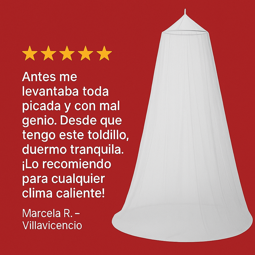 Toldillo de Mosquitos para Cama con Cúpula Colgante