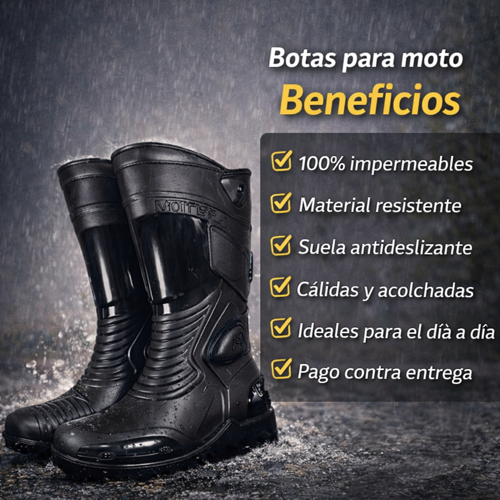Botas De Motociclista Impermeables Pvc