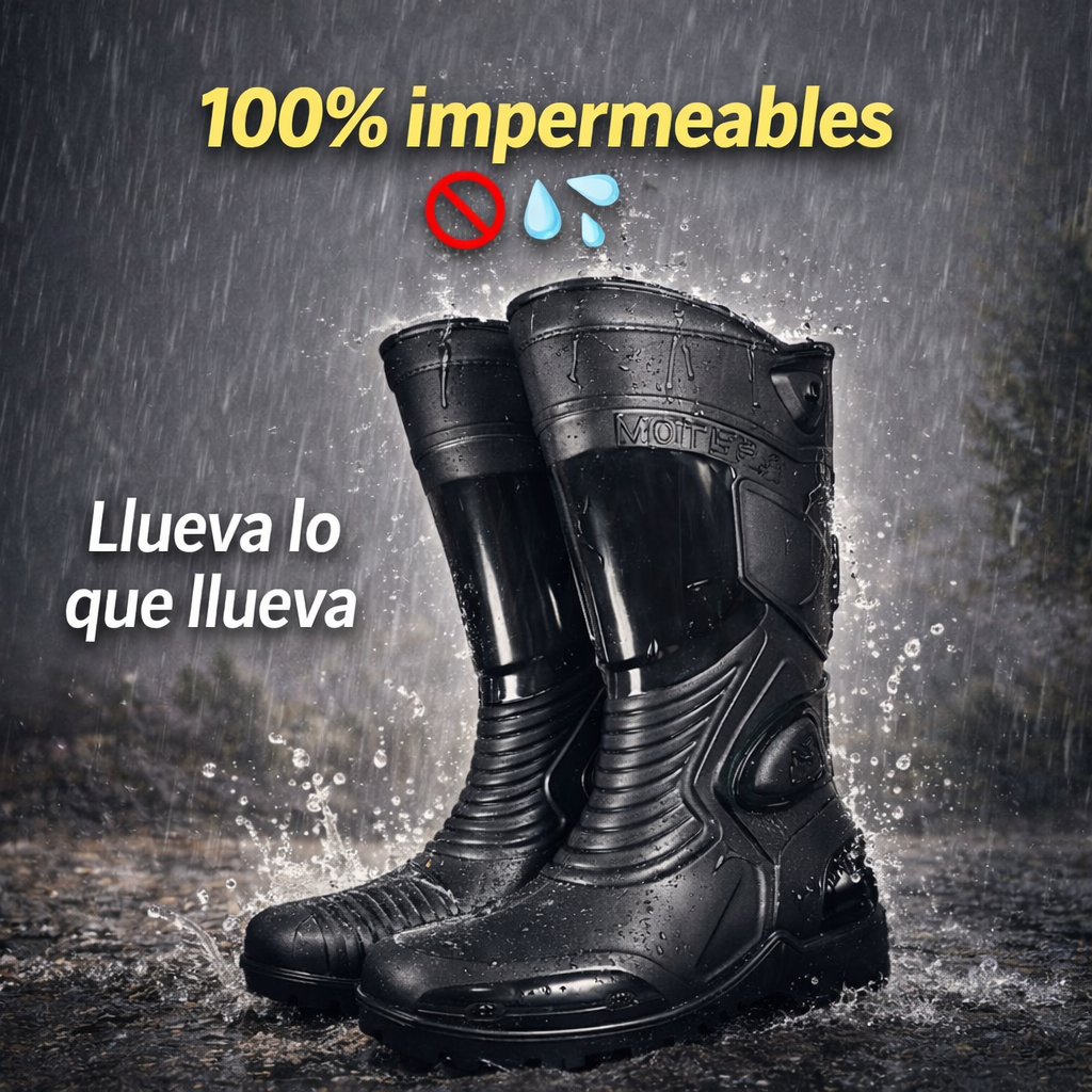 Botas De Motociclista Impermeables Pvc