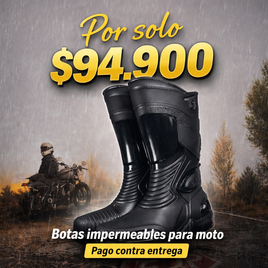 Botas De Motociclista Impermeables Pvc