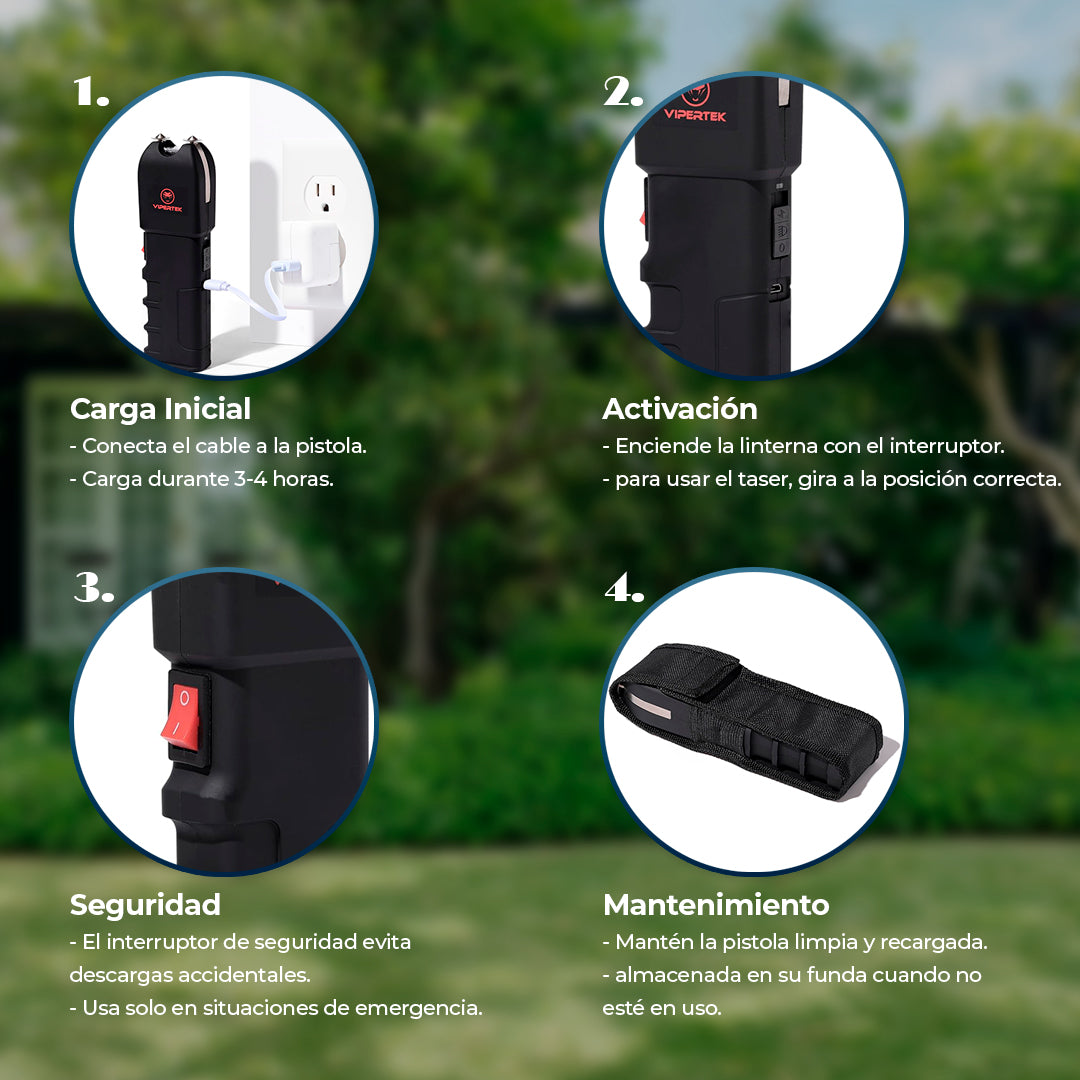 VIPERTEK Defensa Personal [Capaz de Inmovilizar a una Persona]