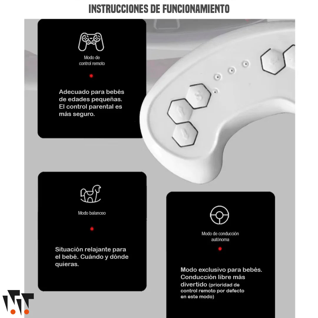 Carro eléctrico BMW con Control remoto para niños de 1 a 4 años