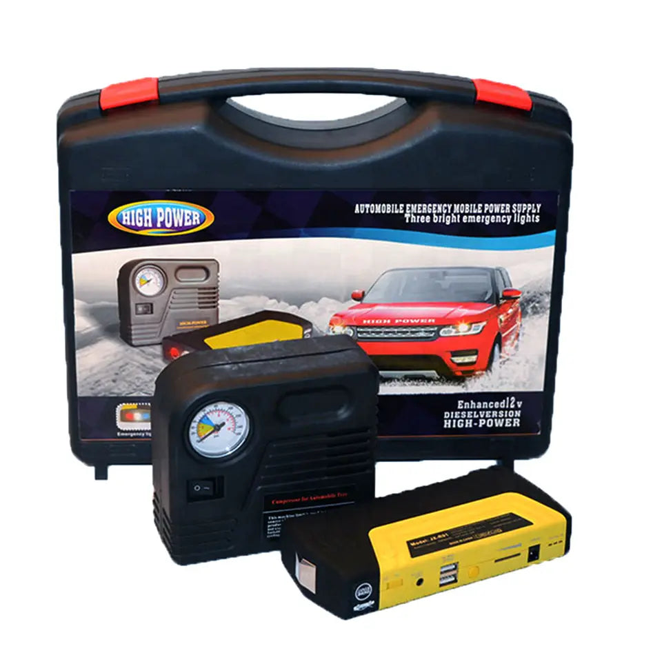 Iniciador/Arranque De Batería y Compresor de Aire Para Carros y Motos