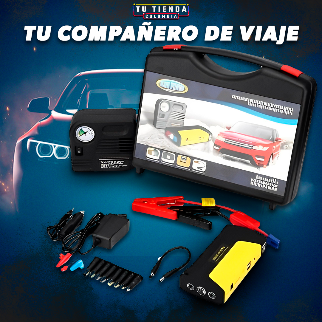 Iniciador/Arranque De Batería y Compresor de Aire Para Carros y Motos