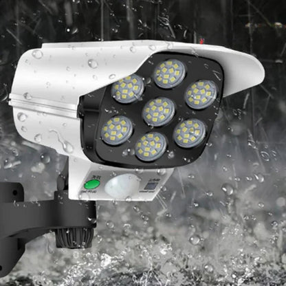 LAMPARA SOLAR CON SENSOR - CAMARA DISUASORIA