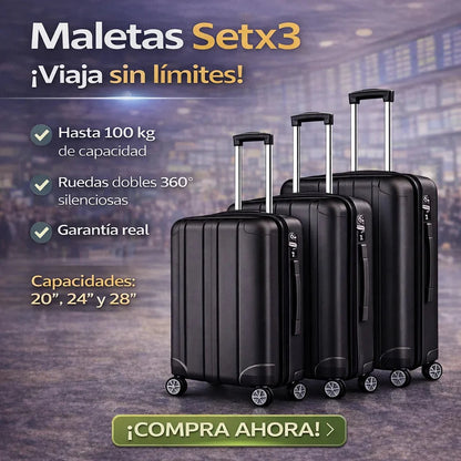 Set x 3 Maletas de Viaje