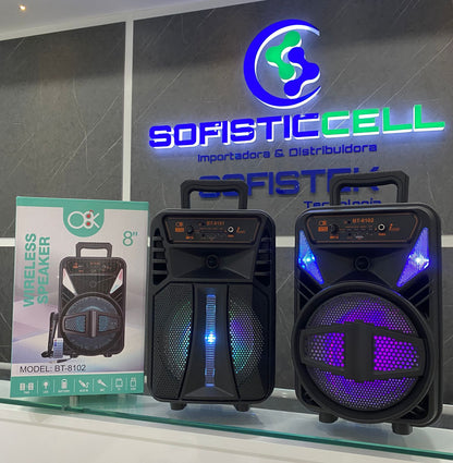 Potente Cabina 8" Recargable (GRATIS 1 MICROFONO)