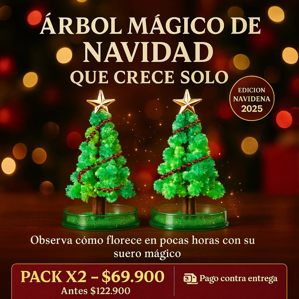 2 Árboles de Navidad mágicos [Crecen Solos]