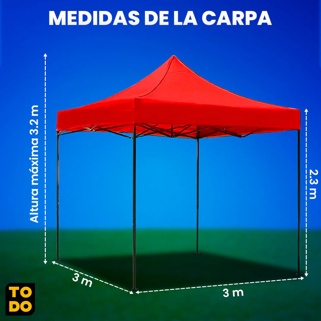 Carpa de 3 x 3 [Estructura garantizada por 2 Años]