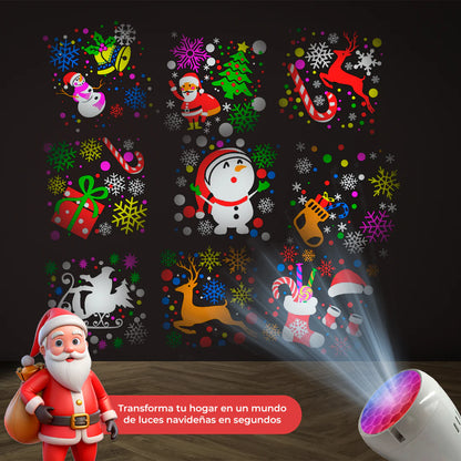 Proyector Navideño Con Figuras en Colores