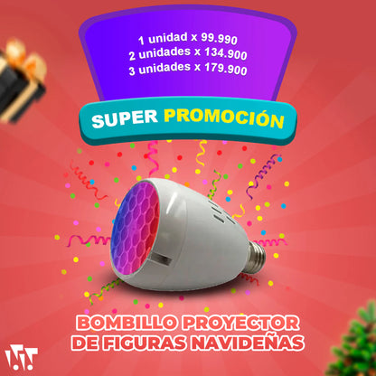 Proyector Navideño Con Figuras en Colores