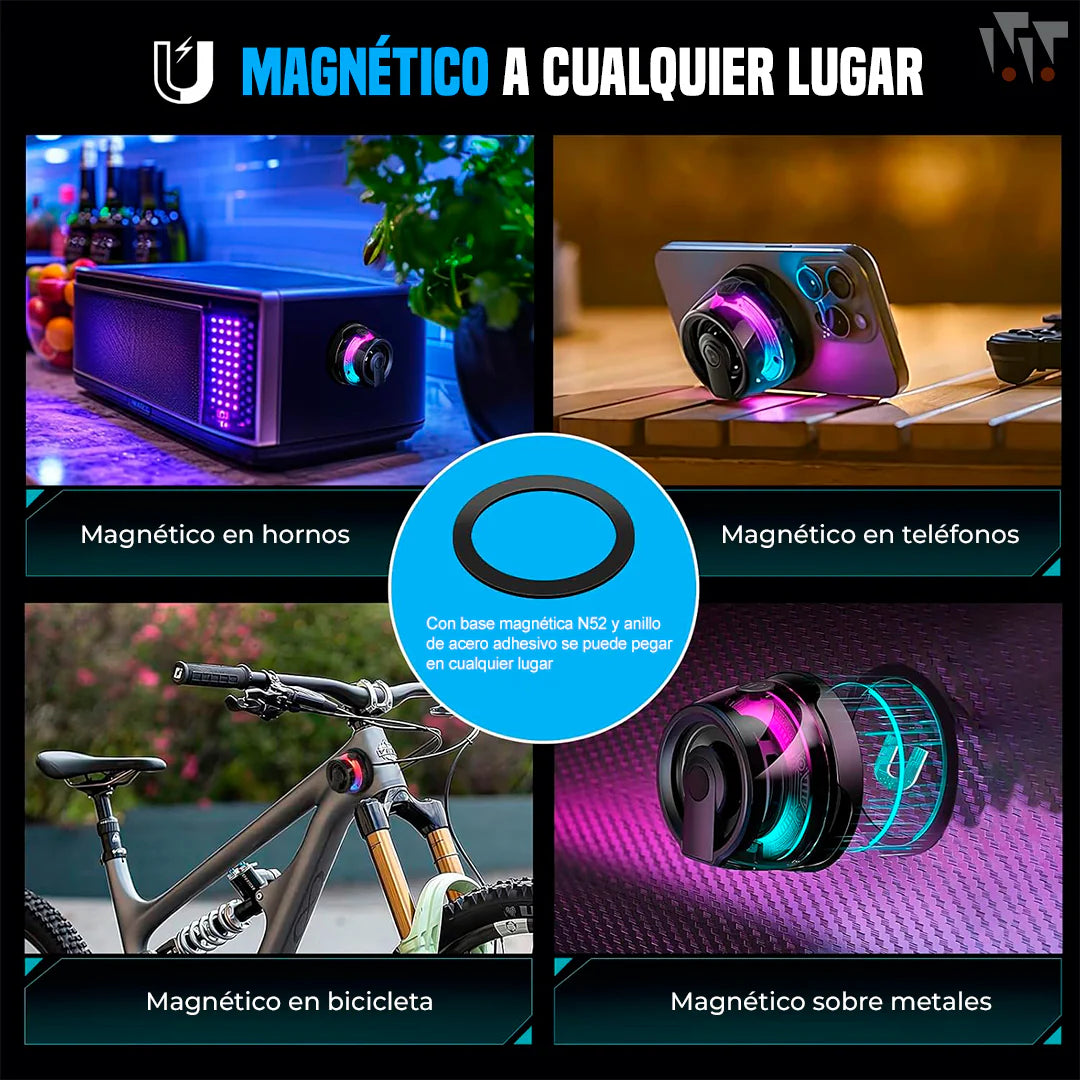 Parlante Inalámbrico Magnético (Potencia Garantizada)