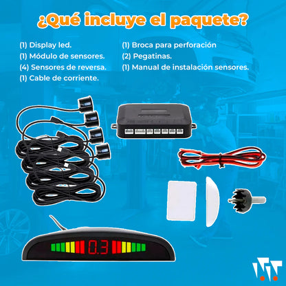 Sensor De Reversa Media Luna De 4 Sensores Universal