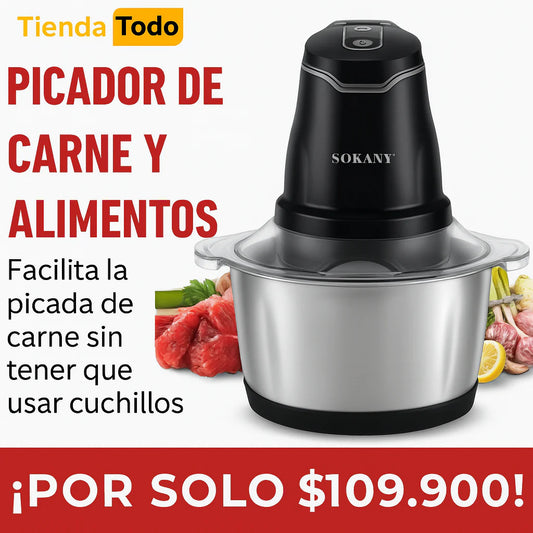Picador de Carne y Alimentos 800w de 2 Litros