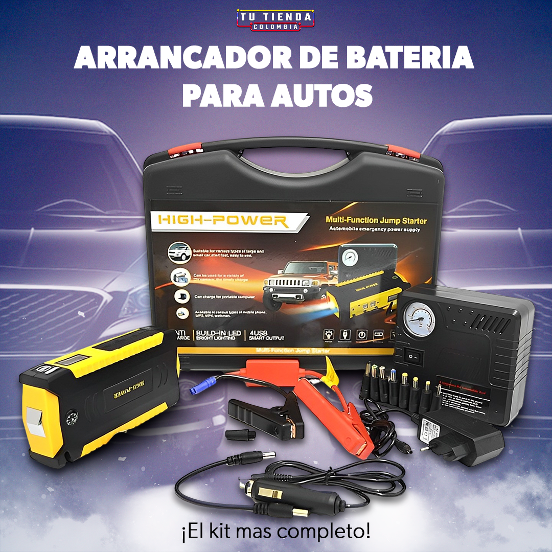 Iniciador/Arranque De Batería y Compresor de Aire Para Carros y Motos
