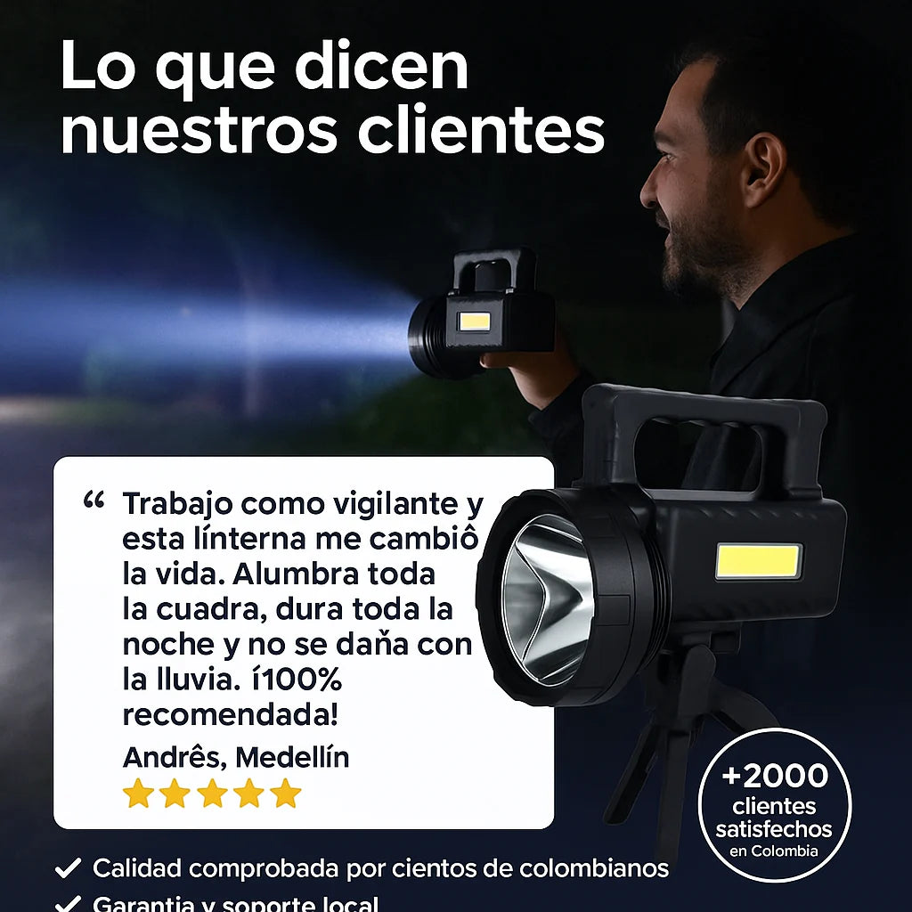 Linterna de Alta Potencia con Tripode