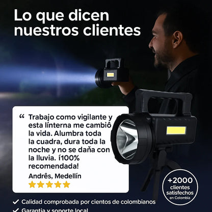 Linterna Largo Alcance Hextul Recargable