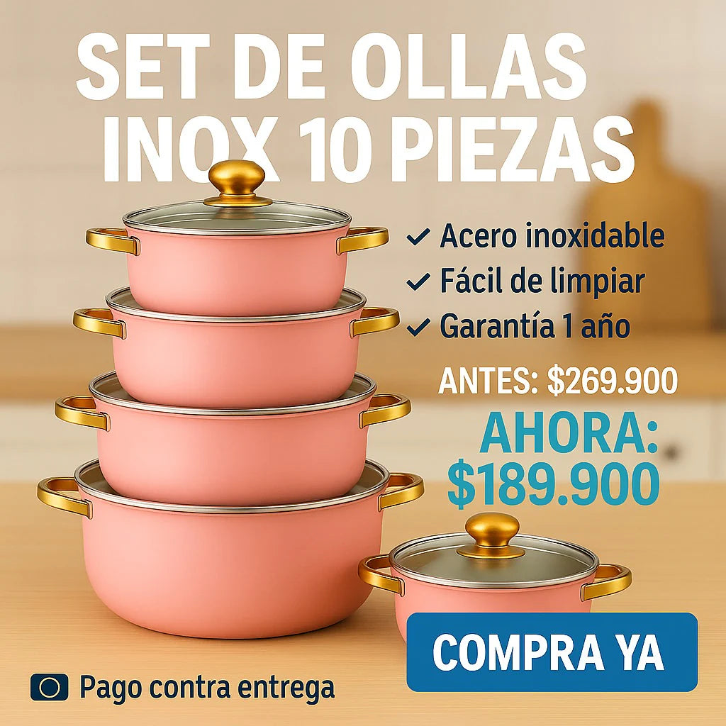 Ollas Grandes x 10 Piezas en Acero Inoxidale