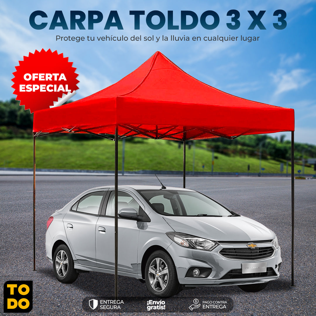 Carpa de 3 x 3 [Estructura garantizada por 2 Años]