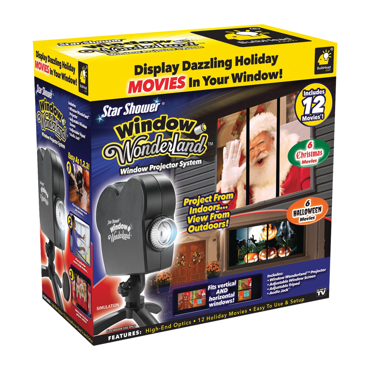 Proyector Para Ventana +11 Películas de🎃 Halloween y Navideñas