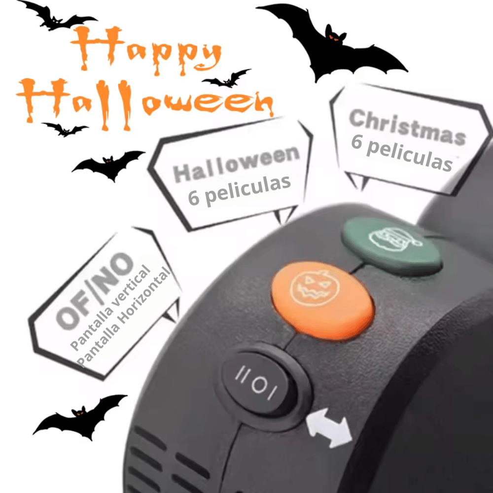 Proyector Para Ventana +11 Películas de🎃 Halloween y Navideñas
