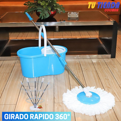 TrapPro 360° (2 Mopas + Balde Escurridor)