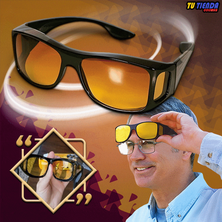 Gafas Raider - 2 X 1 Anteojos Para Manejar De Noche Con Visión HD