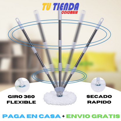 TrapPro 360° (2 Mopas + Balde Escurridor)