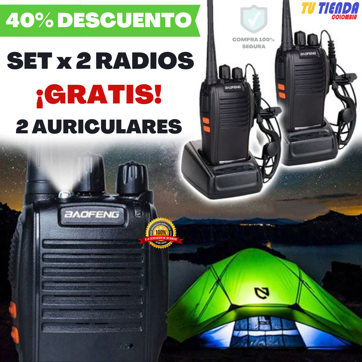 WalkiePro™  Set x 2 (GRATIS 2 Auriculares)